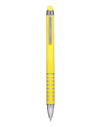 Mini penna a sfera touch, plastica metallo, refill nero