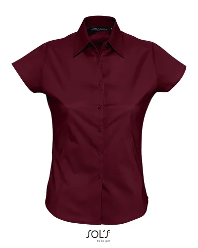 Excess Camicia Donna Stretch Slim Colletto Unico Bordeaux Medio