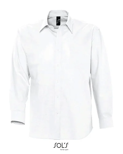 Camicia uomo Oxford, regular fit cotone tasca cuore Bianco