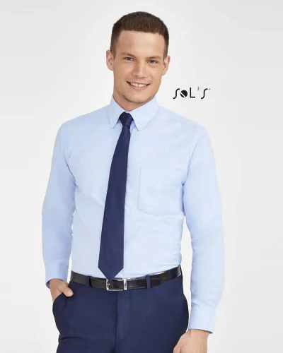 Camicia uomo Oxford, regular fit cotone tasca cuore