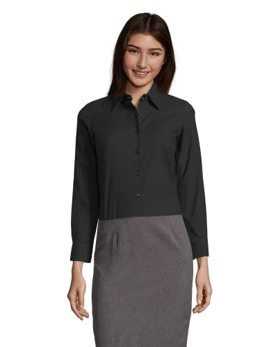 Camicia donna Oxford Embassy, classica 70% cotone 130g/m2 Nero