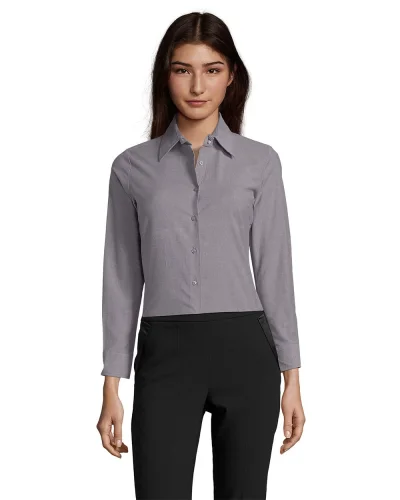 Camicia donna Oxford Embassy, classica 70% cotone 130g/m2 Argento