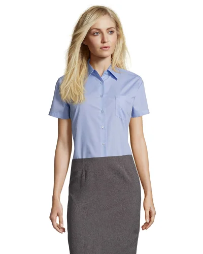 Camicia donna Escape popeline, classic fit, colletto rinforzato