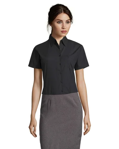 Camicia donna Escape popeline, classic fit, colletto rinforzato