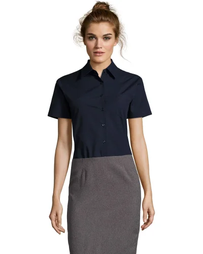 Camicia donna Escape popeline, classic fit, colletto rinforzato