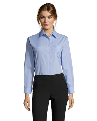 Camicia donna Executive popeline classic fit Cielo