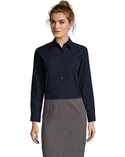 Camicia donna Executive popeline classic fit Blu Scuro