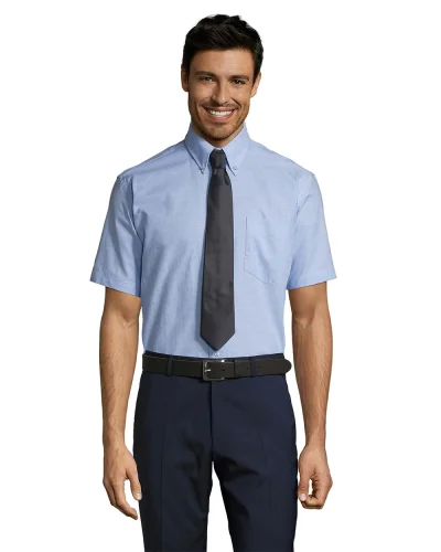 Camicia Oxford Brisbane Uomo, Classic Fit Cielo