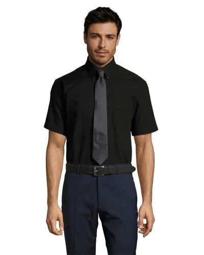 Camicia Oxford Brisbane Uomo, Classic Fit Nero