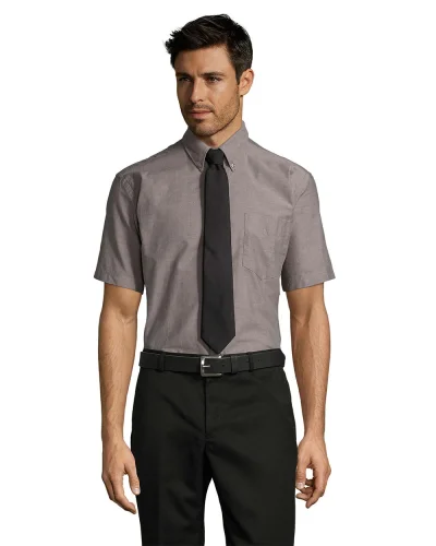 Camicia Oxford Brisbane Uomo, Classic Fit Argento