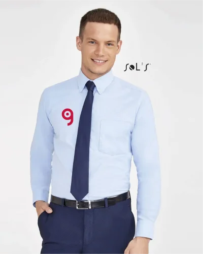 Camicia uomo Oxford, regular fit cotone tasca cuore