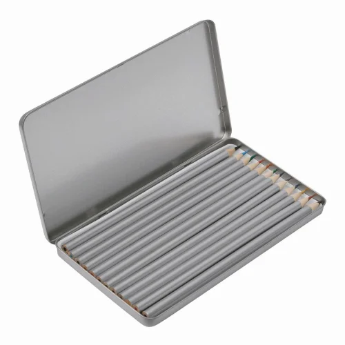 Matite colorate SILVERSTAR argento 12 pezzi in metallo premium