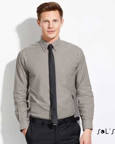 Camicia uomo Oxford, regular fit cotone tasca cuore