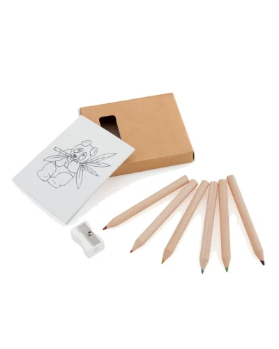 SET DISEGNO FIGGY 8 pezzi: matite colorate e album in scatola eco