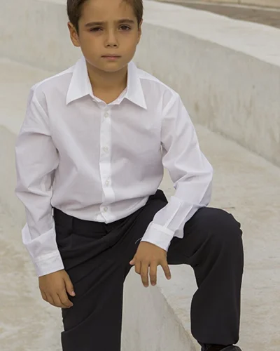 Camicia Mayoral Bambino Azzurra in Cotone con Bottoni Eleganti