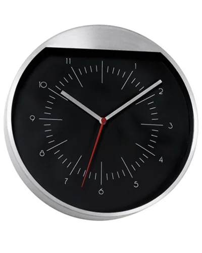 Orologio da muro Roundabout alluminio/vetro Ø25 cm moderno