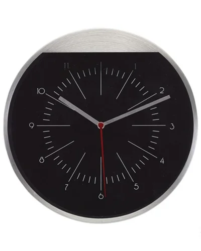 Orologio da muro Roundabout alluminio/vetro Ø25 cm moderno