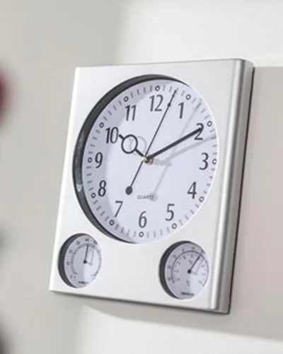 Orologio da parete SATURN 3 display con termometro e igrometro