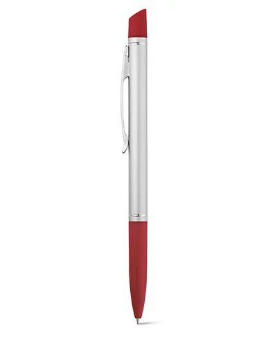 GUM Penna a Sfera in Alluminio con Gomma Antiscivolo Nera 12g Rosso