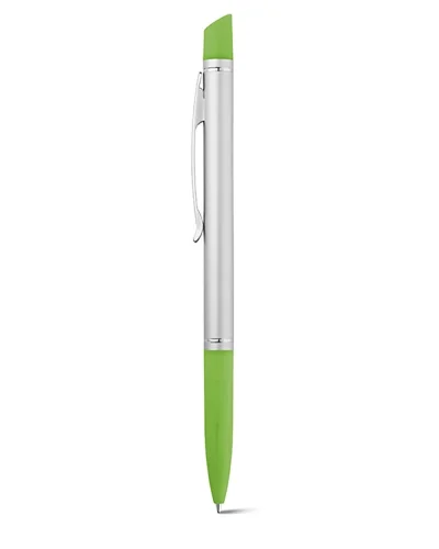 GUM Penna a Sfera in Alluminio con Gomma Antiscivolo Nera 12g Verde Chiaro
