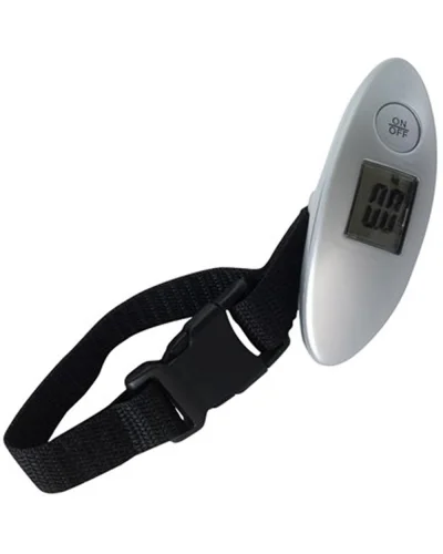 Bilancia valigie Lift Off LCD 40kg, plastica grigia, compatta