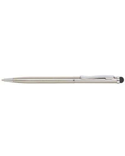 SMART TOUCH Penna Blu Acciaio Inox, Apertura a Giro, 13,8 cm Argento