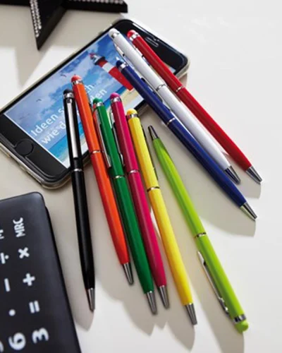 Penna a Sfera Alluminio Smart Touch Colori, Punta Touchscreen