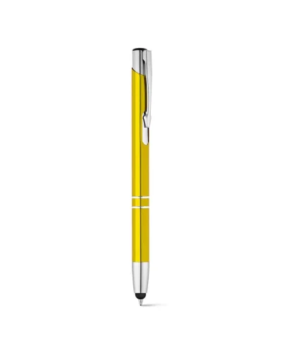BETA TOUCH Penna in alluminio con punta touch, 60g, argento Giallo