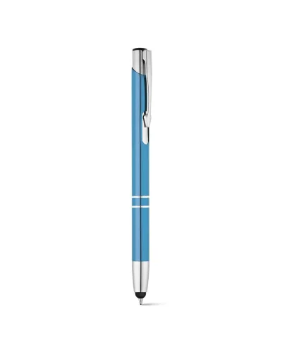 BETA TOUCH Penna in alluminio con punta touch, 60g, argento Azzurro