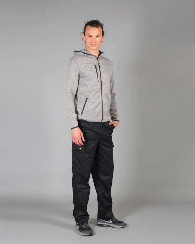 Pantaloni invernali multitasche, flanella, 7 tasche