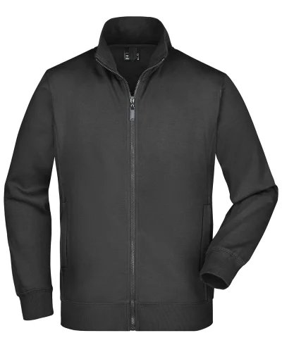 Giacca Uomo  in Felpa 80% Cotone Zip Regular 300g Black