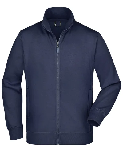 Giacca Uomo  in Felpa 80% Cotone Zip Regular 300g Navy