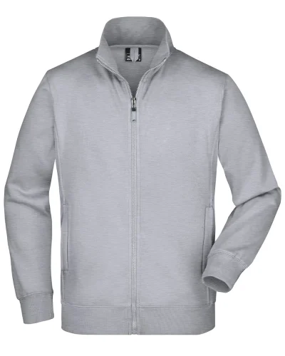 Giacca Uomo  in Felpa 80% Cotone Zip Regular 300g Grey Heather