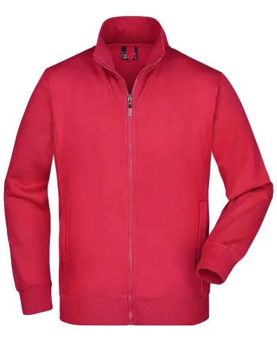 Giacca Uomo  in Felpa 80% Cotone Zip Regular 300g Red