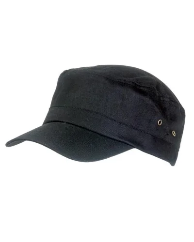 Cappellino Saigon Army by  cotone pettinato colori kaki 45g Nero