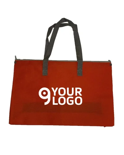 Shopper TNT con zip 50x38cm - Resistente 250gr -
