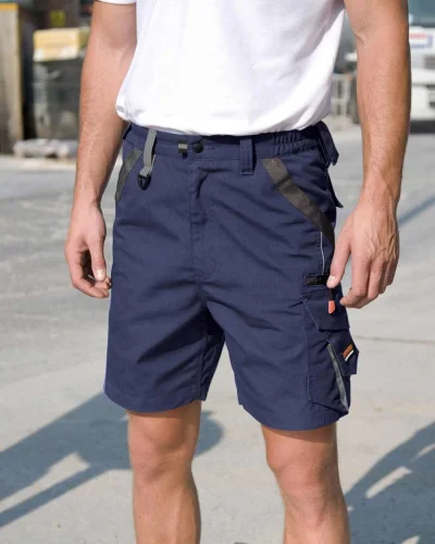 Result Work-Guard Shorts uomo con tasche, bande riflettenti