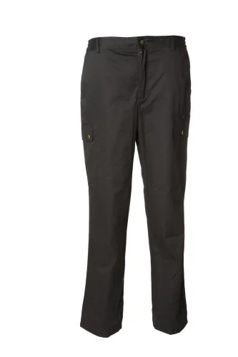 Pantaloni invernali multitasche, flanella, 7 tasche Black