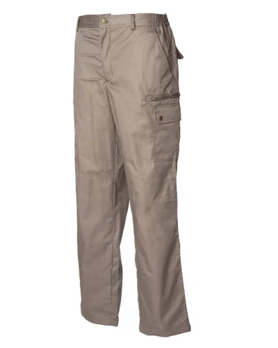 Pantaloni invernali multitasche, flanella, 7 tasche