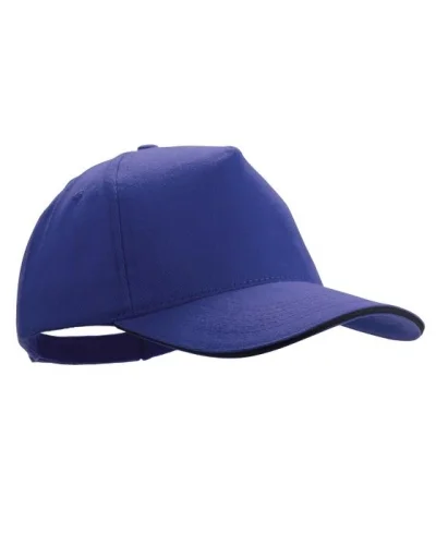 Cappellino Rubec in cotone pettinato e visiera sandwich Blu