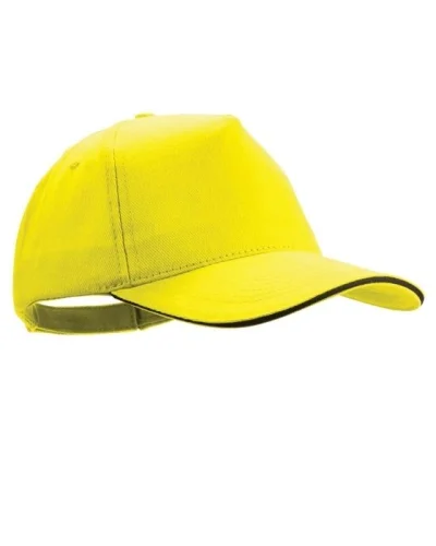 Cappellino Rubec in cotone pettinato e visiera sandwich Giallo