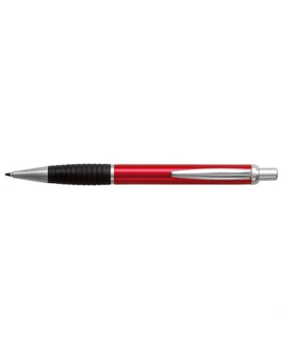 Penna a sfera VANCOUVER, alluminio, grip gommato, 13,5 cm Rosso