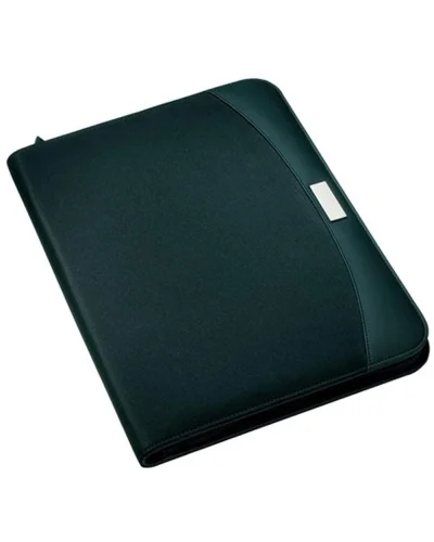 Portablocco CREADO DIN-A4 con zip, memopad, poliestere nero