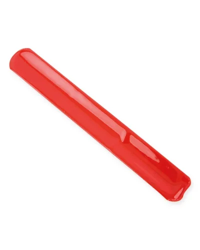 Braccialetto riflettente Snap in PVC 21.8x3 cm leggero Rosso