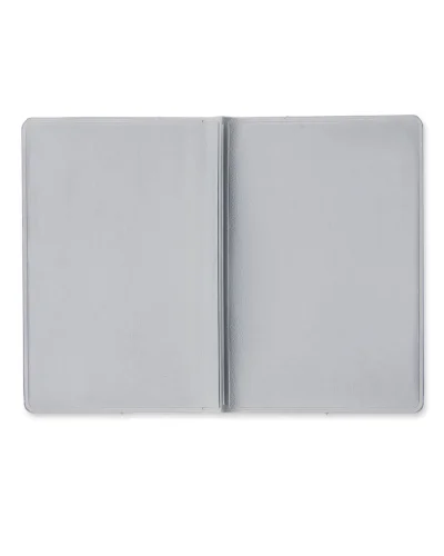 Portacarte doppio verde in PVC 2 carte  leggero 9.2x12.5 cm Argento