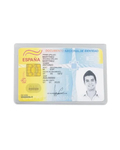 Portacarte PVC  9,2x6,2 cm leggero, tascabile, trasparente