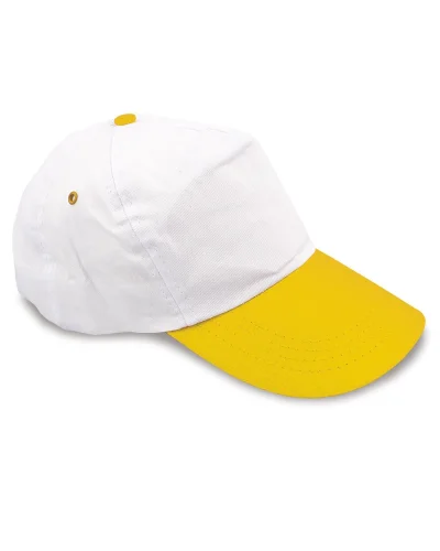 Cappello bicolore SportyLine con visiera curva Giallo