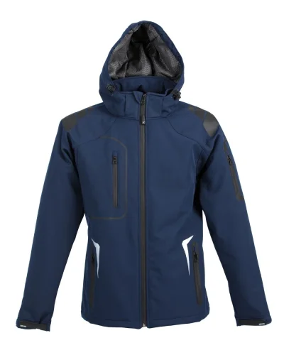 Artic Giubbino Softshell 3 Strati Uomo, Impermeabile e Traspirante Navy