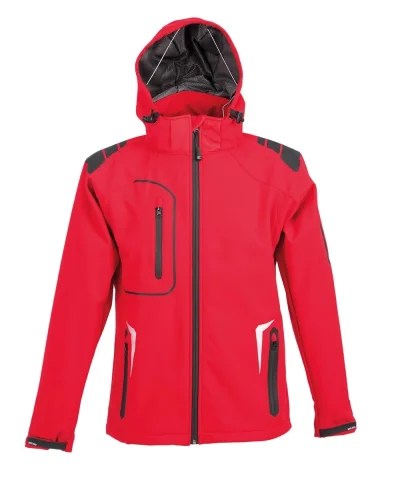 Artic Giubbino Softshell 3 Strati Uomo, Impermeabile e Traspirante Red