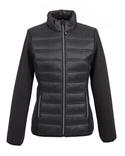 Lovanio Lady Giubbino impermeabile nylon softshell piuma nero Black